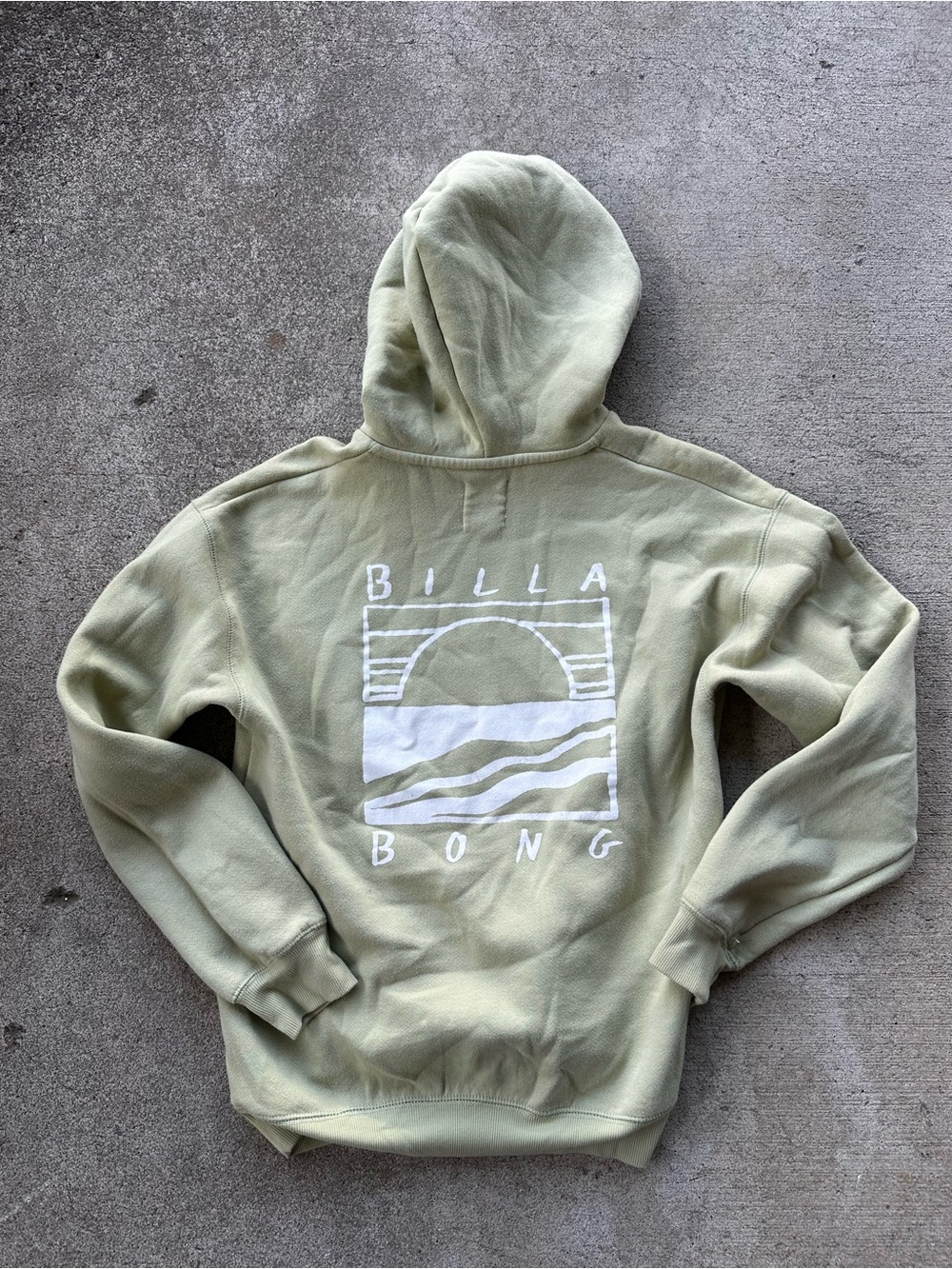 Billabong Sage Green Graphic Hoodie Sweatshirt